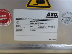 AZO FS50x500 NE250 NA SP Förderschnecke