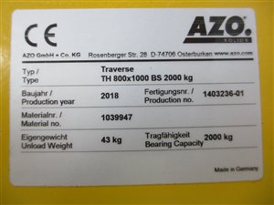 AZO TH 800x1000 BS 2000 kg Big Bag Traverse