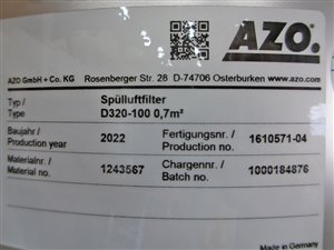 AZO Silo 1200 Liter mit Staubfilter